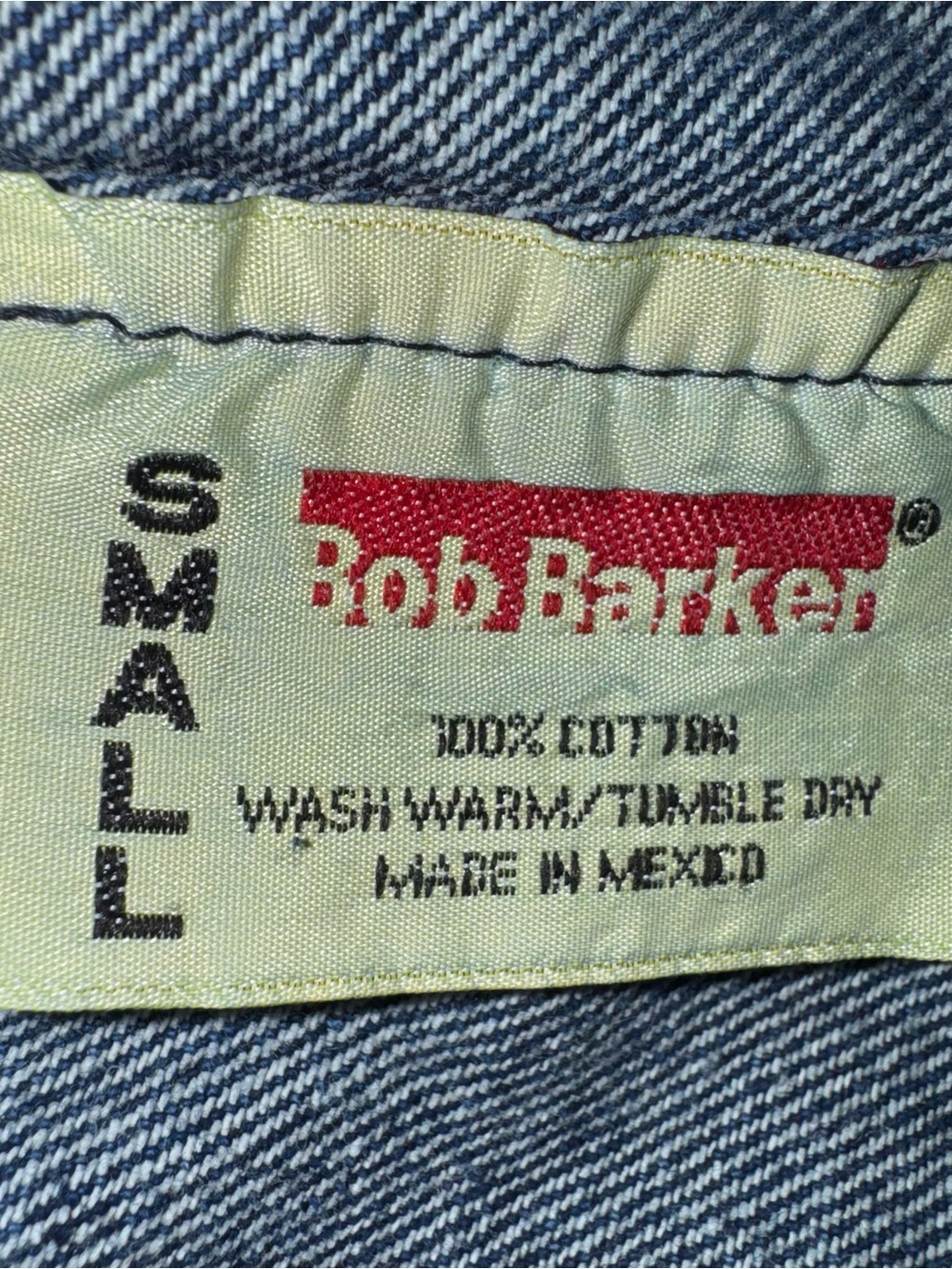 movie and TV studio wardrobe department BOB BARKER DENIM SML SCREEN-USED uniform